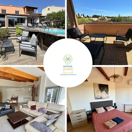 Willa Les Amandiers Clim Piscine 5ch Portiragnes